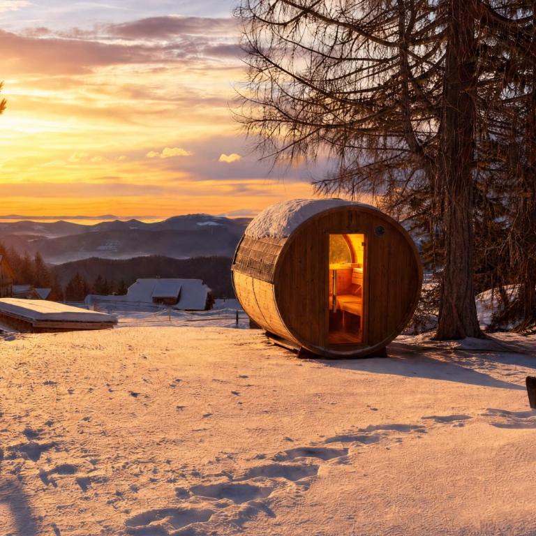 Berglodge Hochrindl - Panoramasauna, Eigengarten, Skipiste & Wandern - Apartment mit 2 Schlafzimmern und Bergblick - 1