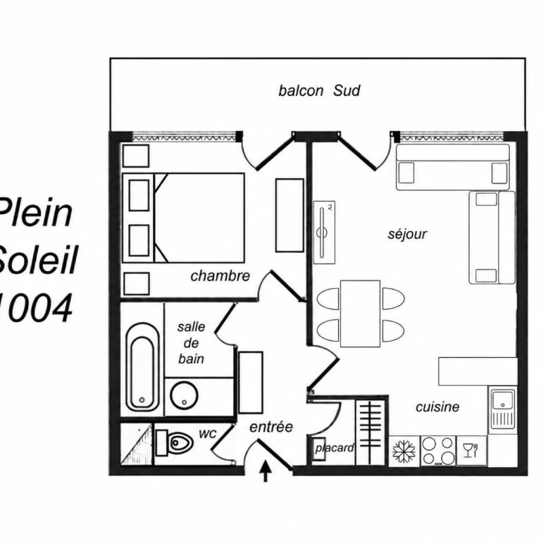 2 Pièces Skis aux Pieds, Confort pour 5 Personnes - FR-1-182-33 - Appartement 1 Chambre - 22