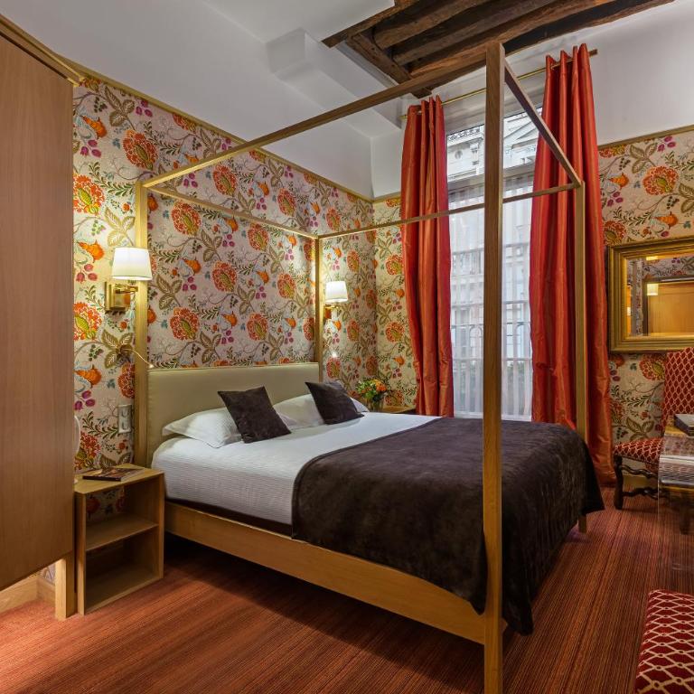 Hôtel Saint-Paul Rive-Gauche - Chambre Double Supérieure avec Lit à Baldaquin - 1
