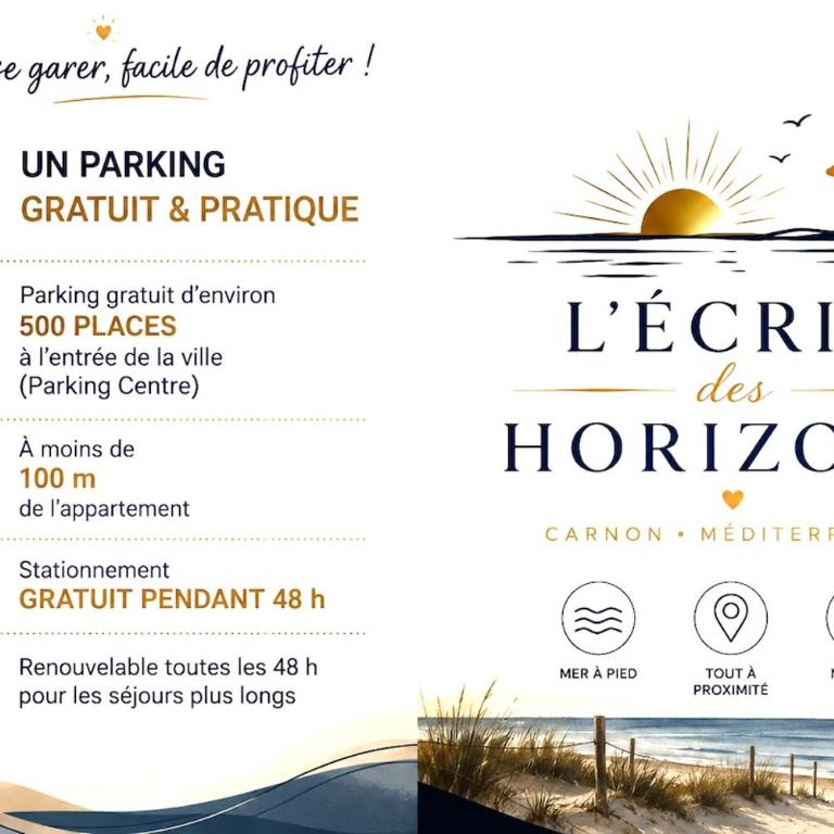 L'Écrin des Horizons - Carnon-Plage, Sea view, Wi-Fi - Appartement 1 Chambre - 30