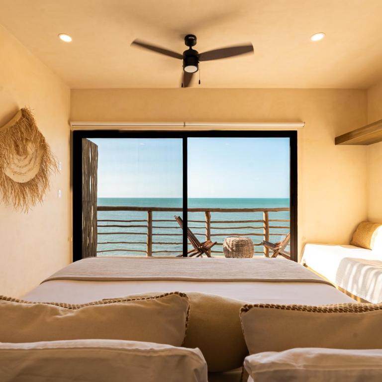 Hotel Boutique Casa Muuch By Awa Holbox - Habitación con cama extragrande y vistas al mar - 5