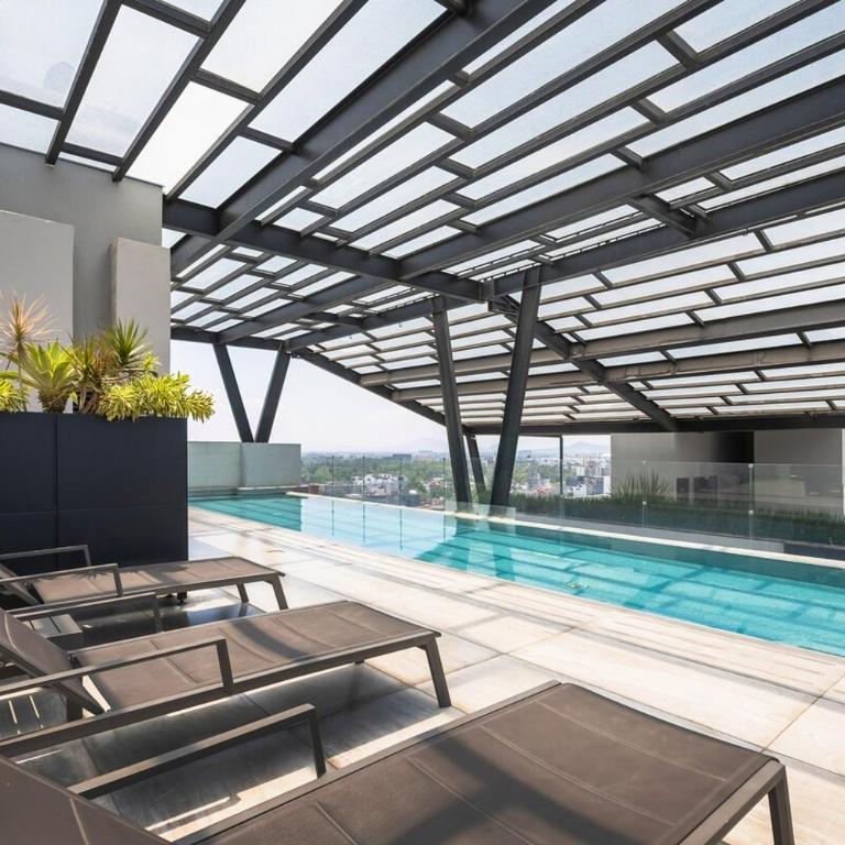 Rooftop Pool 2BR 2BA in the Heart of Roma Norte - Apartment - 1