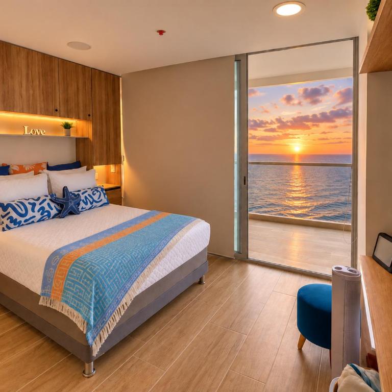 Sunset Frente al Mar -Piscina - Cerca Aeropuerto - Apartamento de 1 Dormitorio con balcón y vistas a la ciudad - 2
