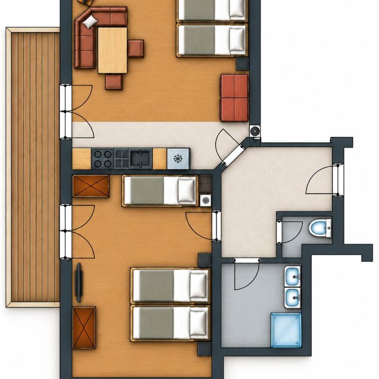 Haus Plattenkar - Appartement 2 Chambres - 14