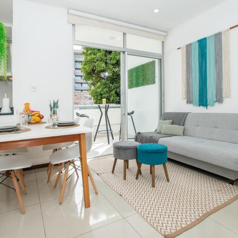 Modern 1BR Villa Morra with Balcony BBQ & Parking - Apartment - 3