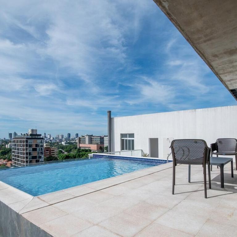 Modern 1BR Villa Morra with Balcony BBQ & Parking - Apartment - 9