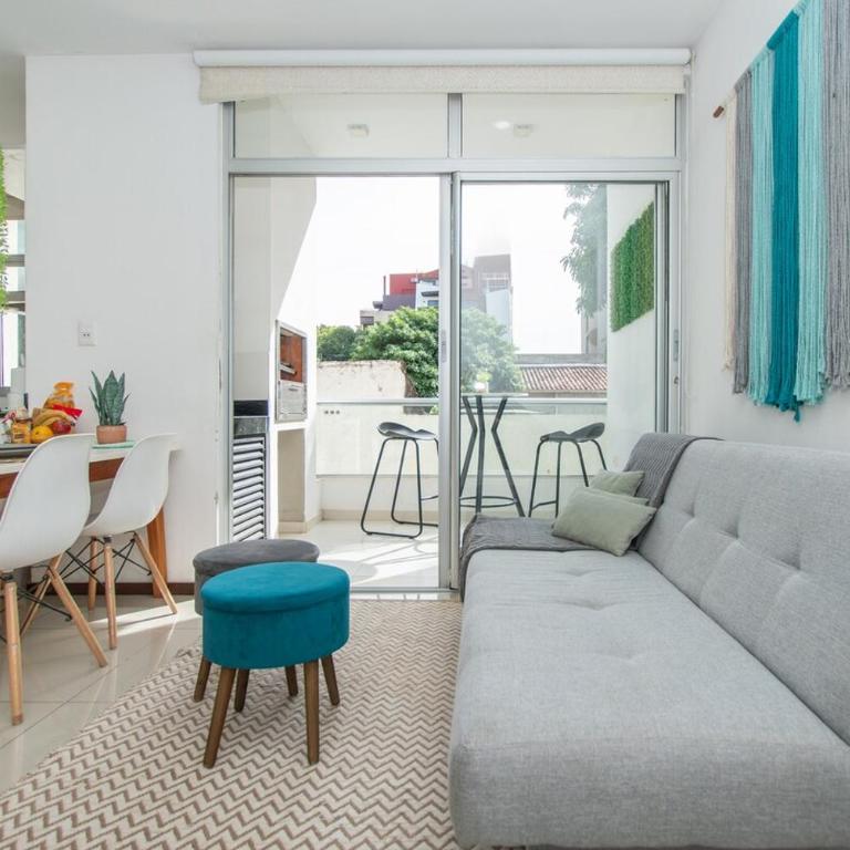 Modern 1BR Villa Morra with Balcony BBQ & Parking - Apartment - 16