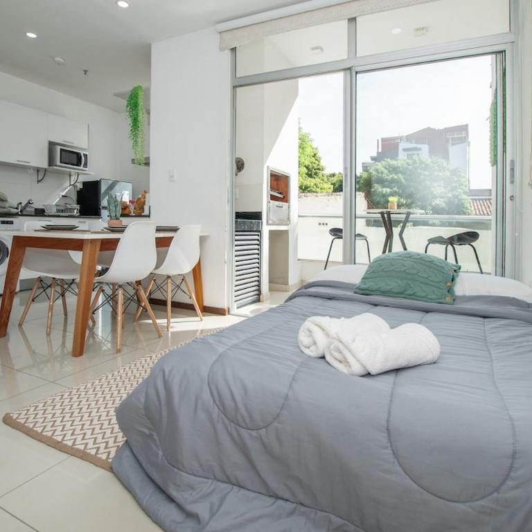 Modern 1BR Villa Morra with Balcony BBQ & Parking - Apartment - 21