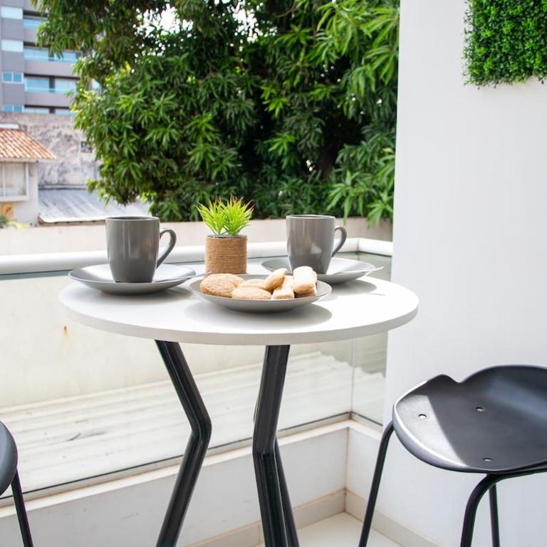 Modern 1BR Villa Morra with Balcony BBQ & Parking - Apartment - 34