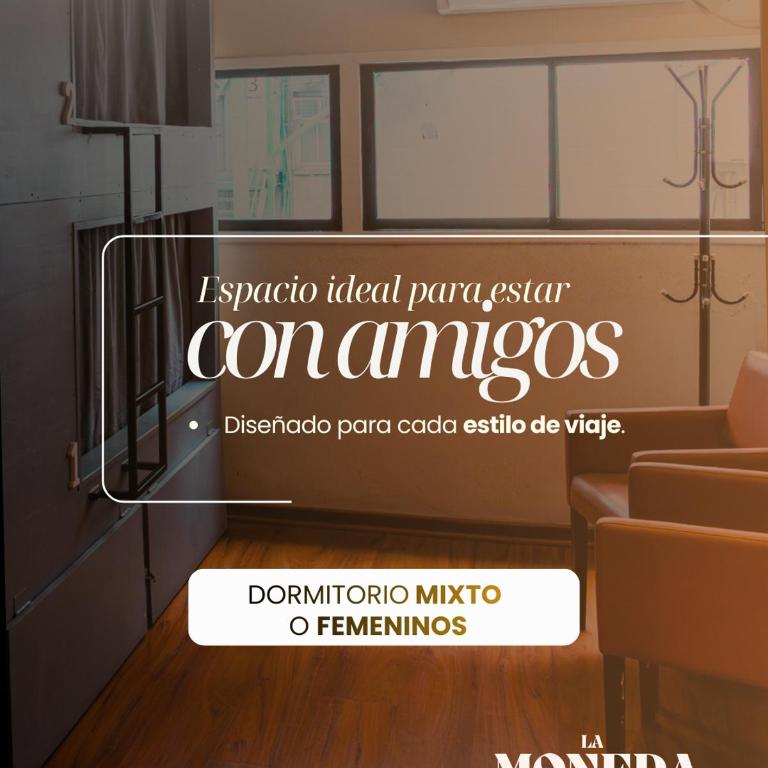 Hostel La Moneda - Cama individual en habitación compartida mixta - 1