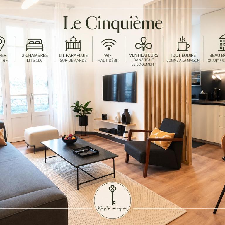 Le 5e - Appartement design dans un ancien palace - Apartment mit 2 Schlafzimmern - 1