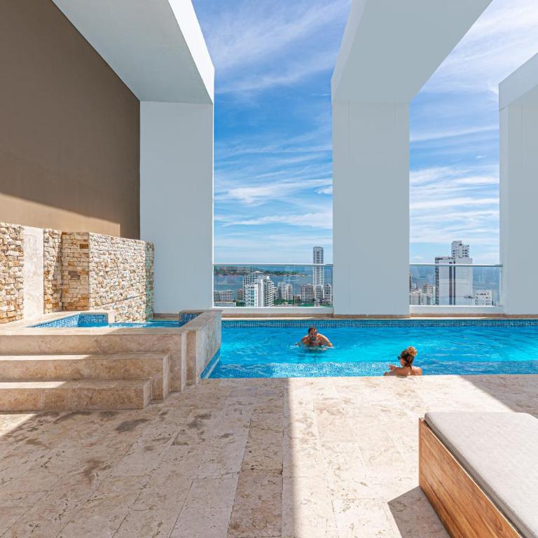 Dúplex en Bocagrande con piscina y vista al mar - Apartamento con vistas al mar - 23