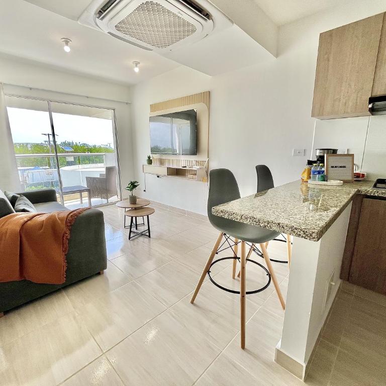 TREVI Lujoso apto Piscina acceso en auto a playa Privada - Apartamento de 1 dormitorio - 20