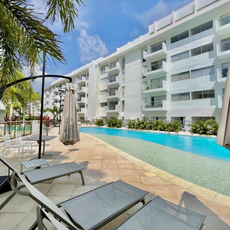 TREVI Lujoso apto Piscina acceso en auto a playa Privada - Apartamento de 1 dormitorio - 3