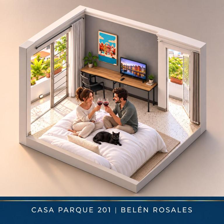 Acogedor Loft privado con Balcones, Belén Rosales APTO 201 - One-Bedroom Apartment - 1