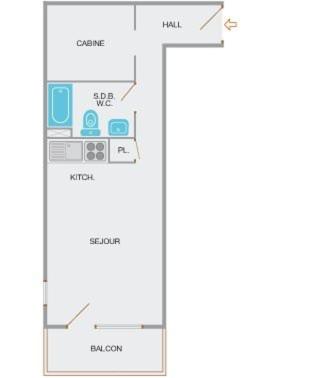 Studio Coin nuit - 4 couchages - LE CHINAILLON - Appartement - 16