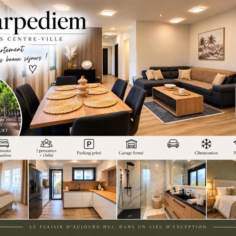 carpe diem T4 centre ville climatisé garage rénové - Appartement 3 Chambres - 1
