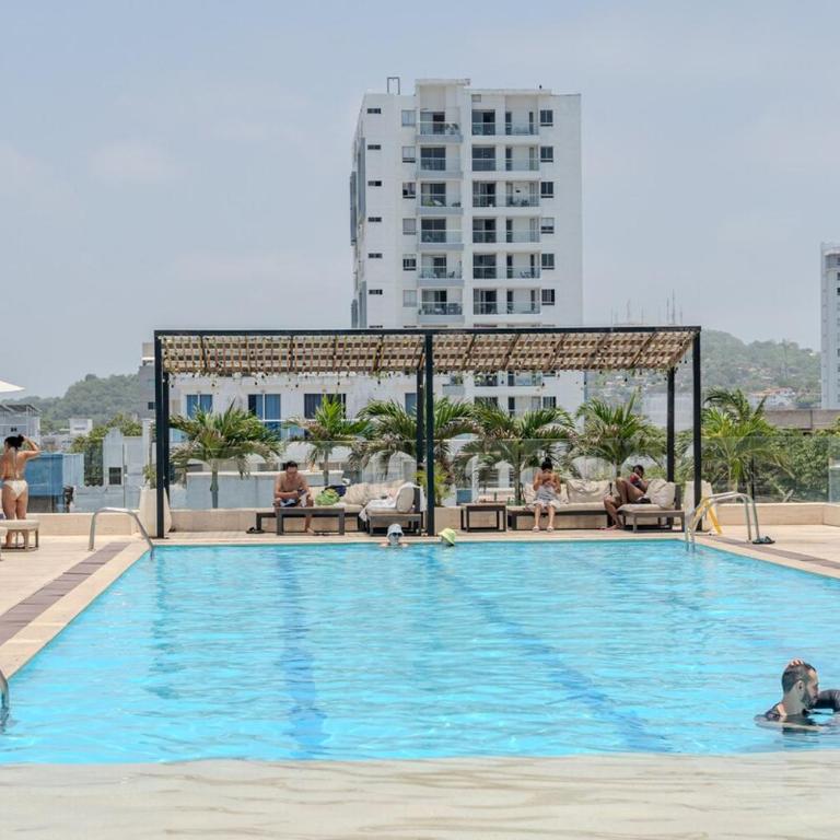 Apartamento Despierta Frente al Mar, con jacuzzi, piscinas y baño turco, cerca al aeropuerto - Two-Bedroom Apartment - 6