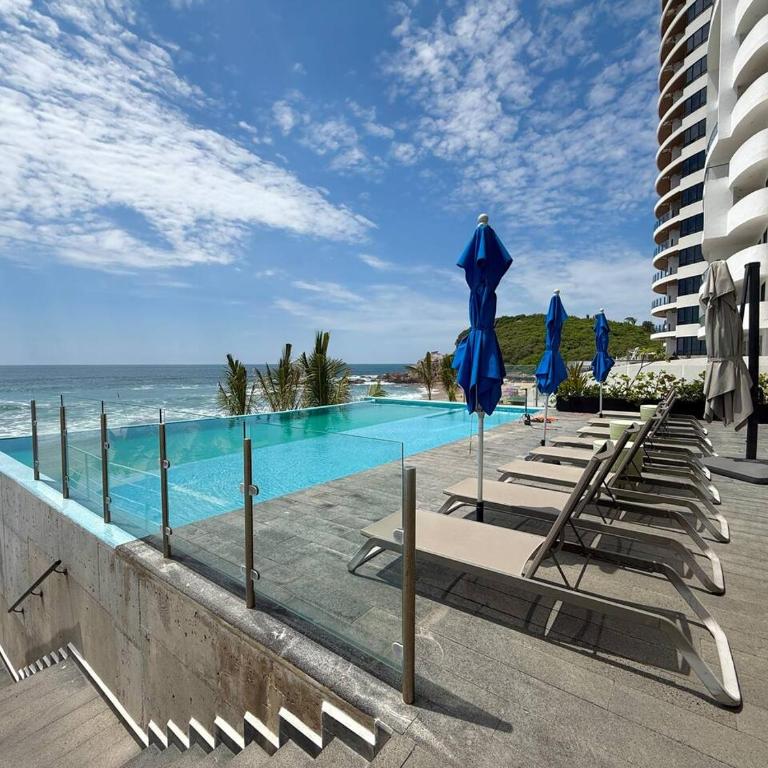 Lujo frente al mar, Alberca, Vista al oceano - Apartment - 18