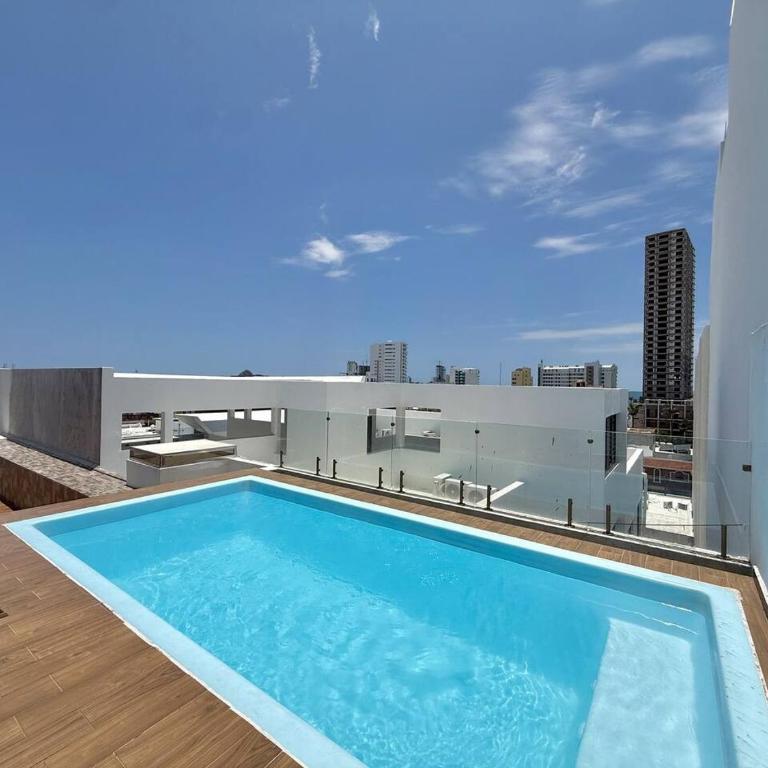 Alberca en Roof con Asador Cerca de la Playa - Apartamento - 30