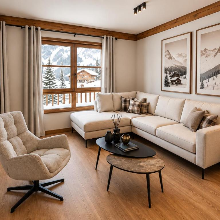 Arc 1950, Appartement 2 chambres, 6 pers, Vue Montagne, Sauna, Hammam, Jacuzzi, salle de fitness, Piscine extérieure chauffée - Two-Bedroom Apartment with Mountain View - 3