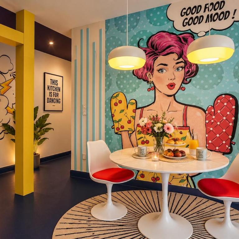 By FLB Property - POP ART & Jacuzzi, Mulhouse - One-Bedroom Apartment with Spa Bath - 14