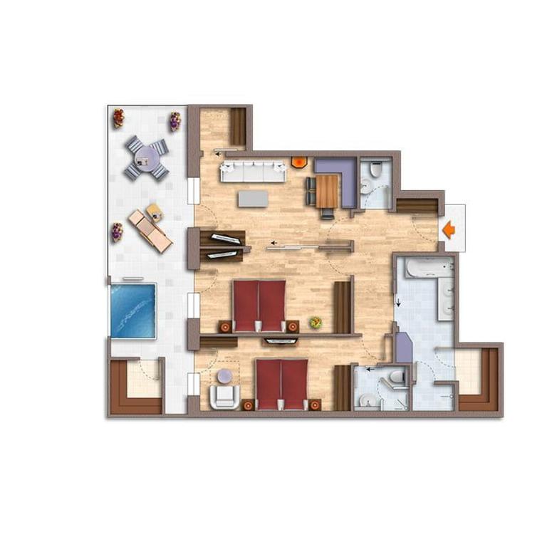Wedelhütte Hochzillertal - Suite mit Whirlpool - 13