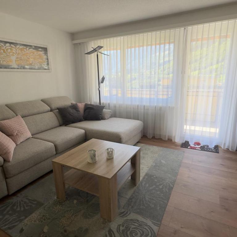 Wohnungen Matterhorn & Aletschhorn im Valere B Leukerbad - Apartment mit 2 Schlafzimmern mit Balkon und Terrasse - 9