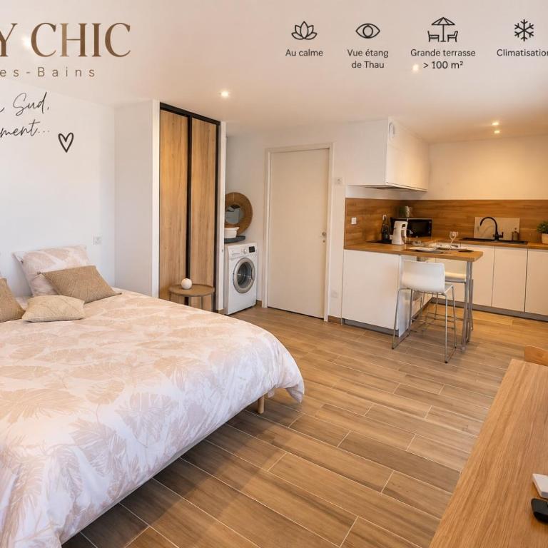 l'hippy chic jacuzzi superbe vue étang de Thau - Apartment mit Poolblick - 34