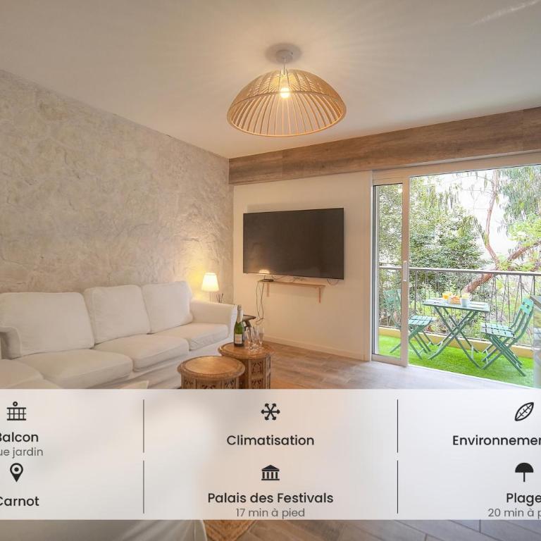 Calme 2 Chambres BALCON VUE JARDIN-CARNOT A2B266 - Apartment with Balcony - 1