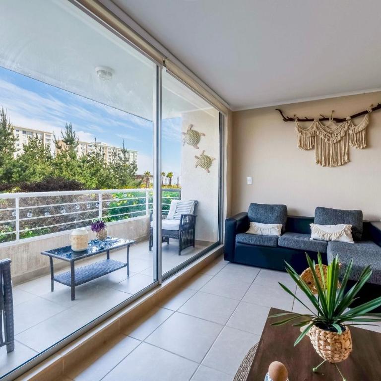 Laguna navegable y piscinas · 2D con terraza - Apartamento de 2 dormitorios - 2