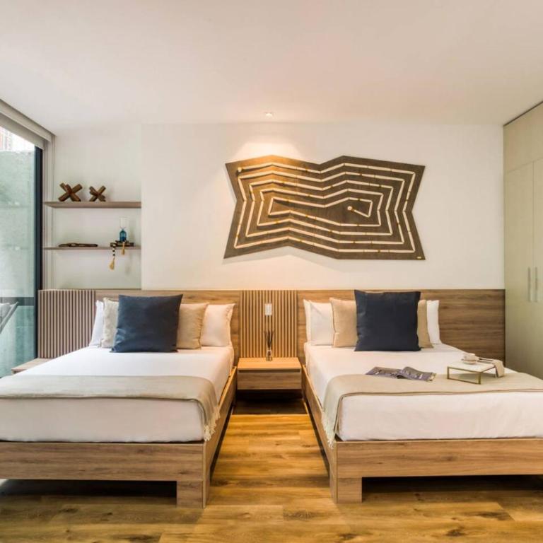 Terraza Privada Rooftop, Jacuzzi and Gym - Chambre Double Supérieure avec Deux Lits Doubles - 4