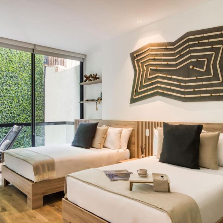 Terraza Privada Rooftop, Jacuzzi and Gym - Chambre Double Supérieure avec Deux Lits Doubles - 9