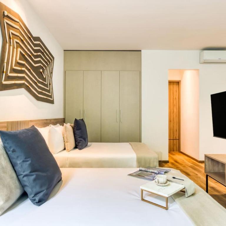 Terraza Privada Rooftop, Jacuzzi and Gym - Chambre Double Supérieure avec Deux Lits Doubles - 15