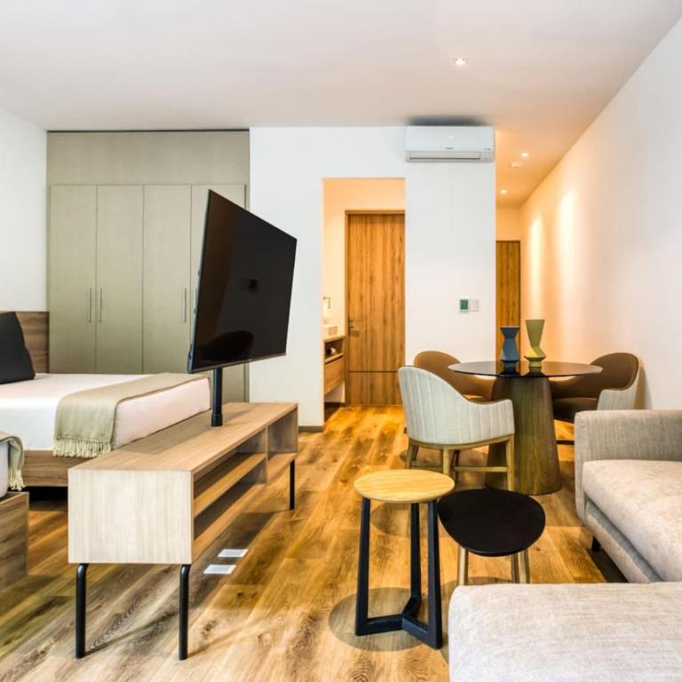Terraza Privada Rooftop, Jacuzzi and Gym - Chambre Double Supérieure avec Deux Lits Doubles - 24
