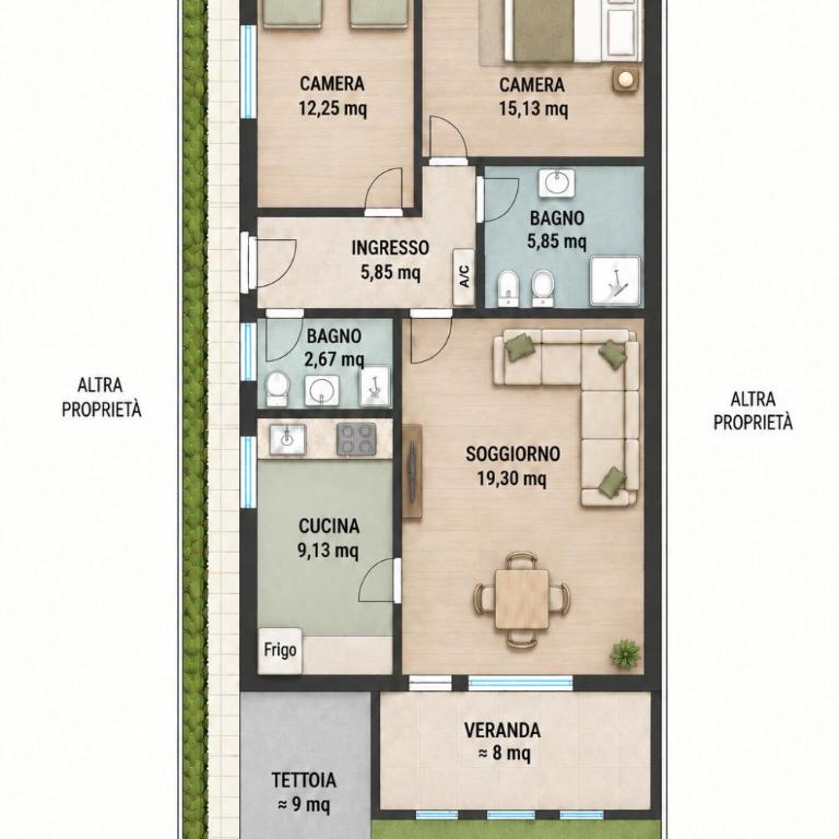 Seicuori Padova - 2 Camere, 2 Bagni, Parcheggio - Casa con 2 Camere da Letto - 36