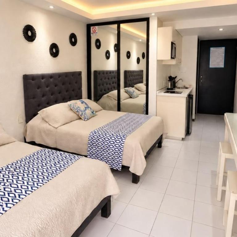 Acapulco suites Y condominio Mediterrane - Doppelzimmer mit 2 Doppelbetten - 3