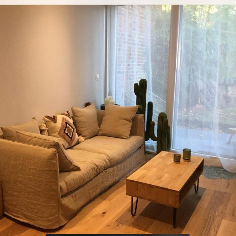 Petit cocon lillois:Cheminée & jardin - Studio with Sofa Bed - 6