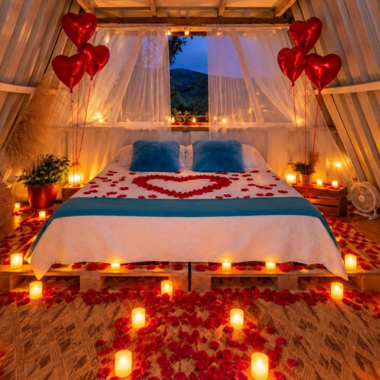 Glamping privado con piscina y vista a la montaña - Habitación Doble con vistas a la montaña - 12