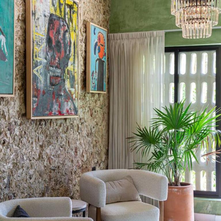 Casa Yaax. Urban oasis in Merida - Habitación Doble con vistas al parque - 5