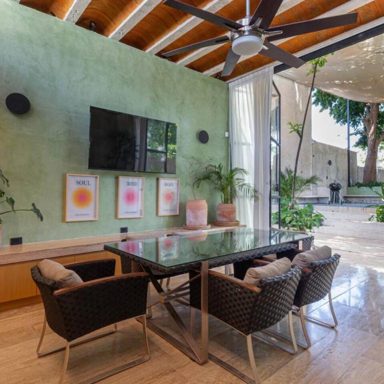 Casa Yaax. Urban oasis in Merida - Habitación Doble con vistas al parque - 13