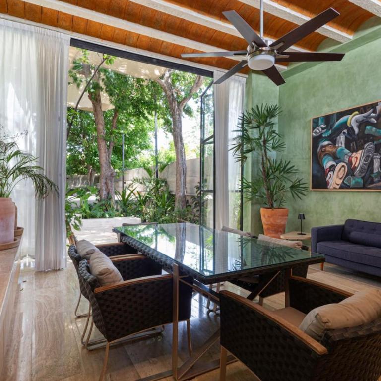 Casa Yaax. Urban oasis in Merida - Habitación Doble con vistas al parque - 14