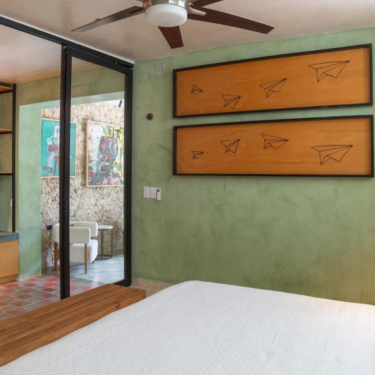 Casa Yaax. Urban oasis in Merida - Habitación Doble con vistas al parque - 20