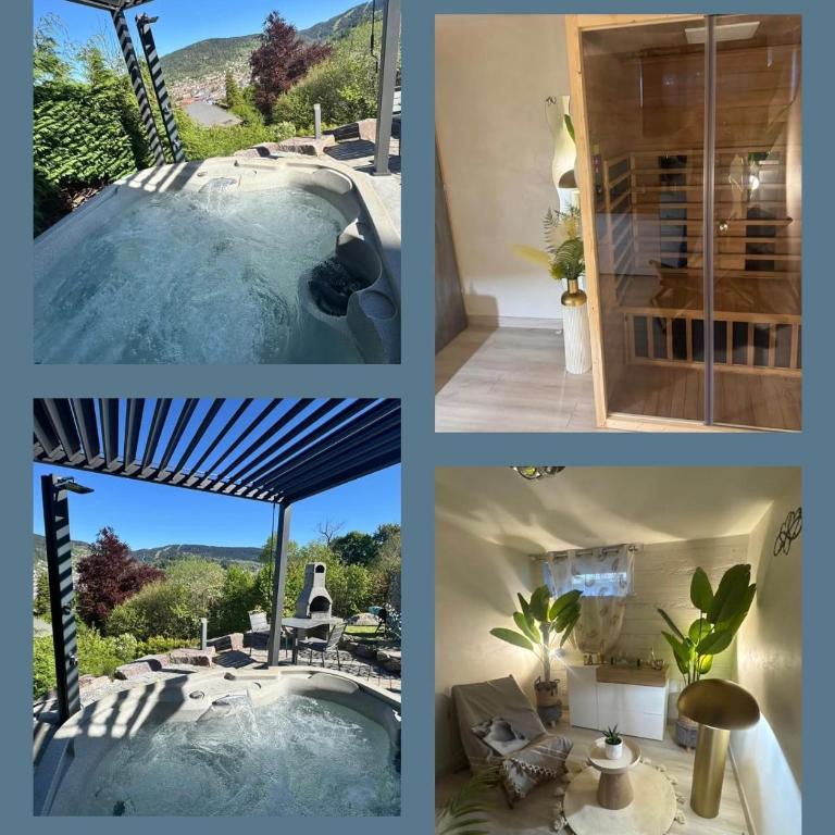 App le petit nid d'abeille cocon pour 2 pers, spa privée et sauna, belle vue avec terrasse - Appartement - 1