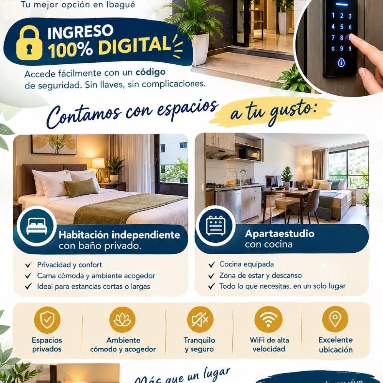 EDIFICIO Niza80 IBAGUE, ACCESO DIGITAL CERCA PARQUE DEPORTIVO o coliseo, diag Caí del exito - Double Room with Private Bathroom - 25