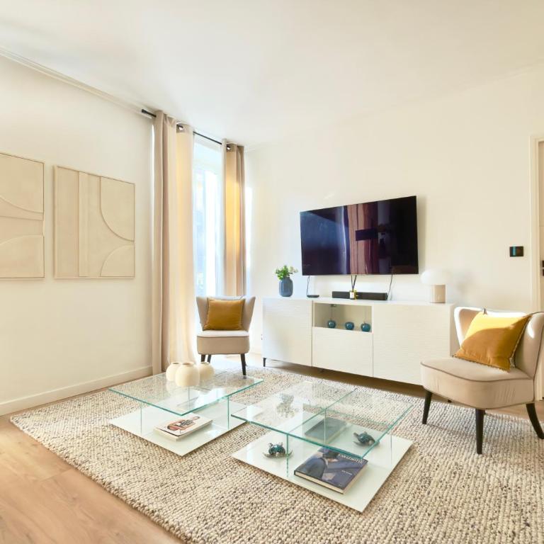 Prestige Suite Cannes - Luxury 80m2 2BR 2BA - 3 min to Croisette & Beach - Appartement 2 Chambres - 8