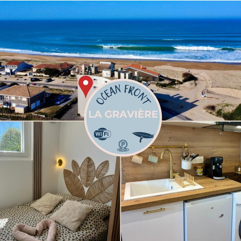 La Gravière, Cozy Studio Wifi & Parking 20M Océan Surf Plage - Studio Apartment - 1