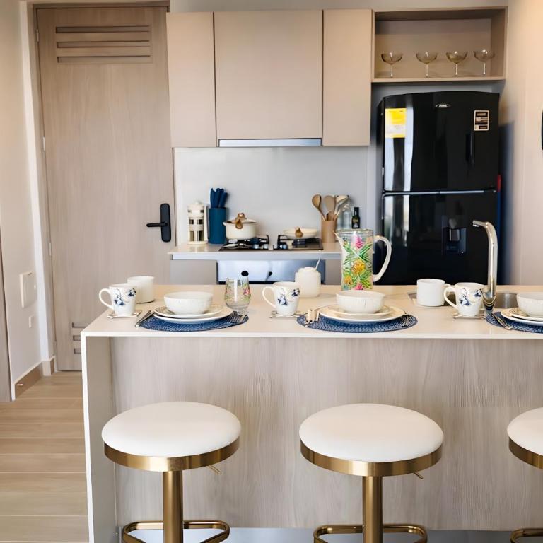 Vista al Caribe con Piscina y Gimnasio - Santa Marta - One-Bedroom Apartment - 6