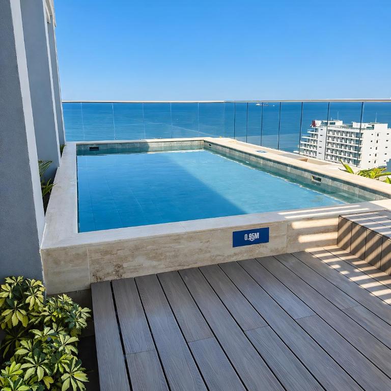 Vista al Caribe con Piscina y Gimnasio - Santa Marta - One-Bedroom Apartment - 3