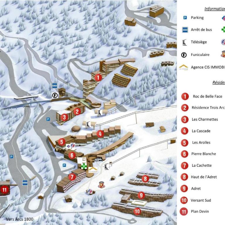 Résidence Cascade - Appartement 2 pièces cabine 7 personnes à Arc 1600 ski aux pieds et proche des commerces MAE-4322 - Appartamento - 15